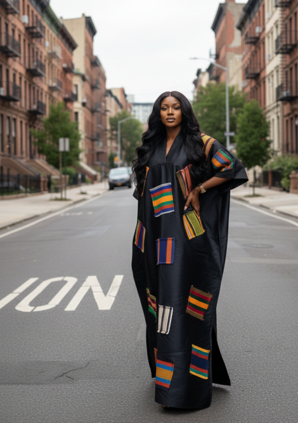 Kaftan Bubu with Aso-oke Patches