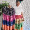 Adire /carribean skirt- 
One size fits all