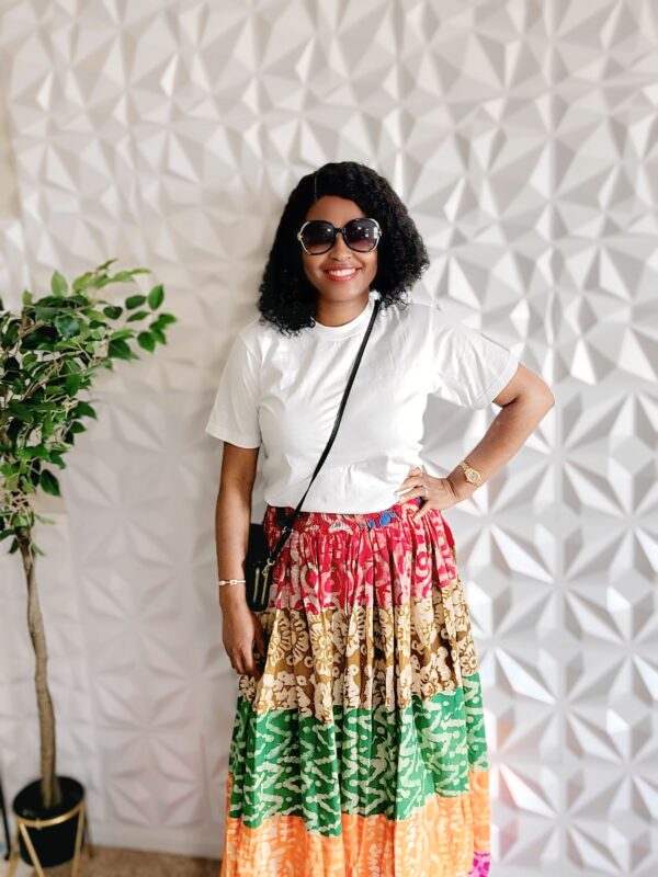 Adire /carribean skirt- 
One size fits all