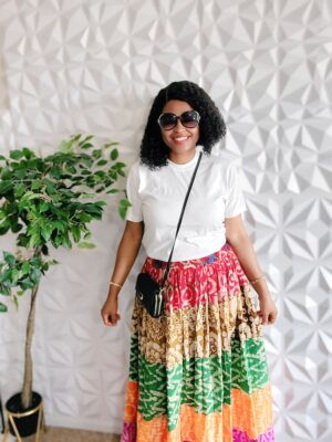 Adire /carribean skirt- 
One size fits all