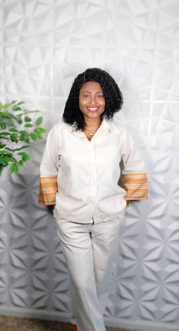 Two Piece Pants and Shirt x Aso-oke